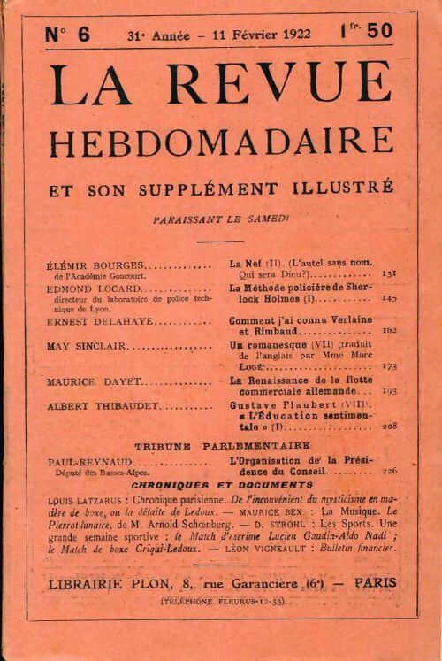 La revue hebdomadaire 31e année n°6 - Collectif - Livre