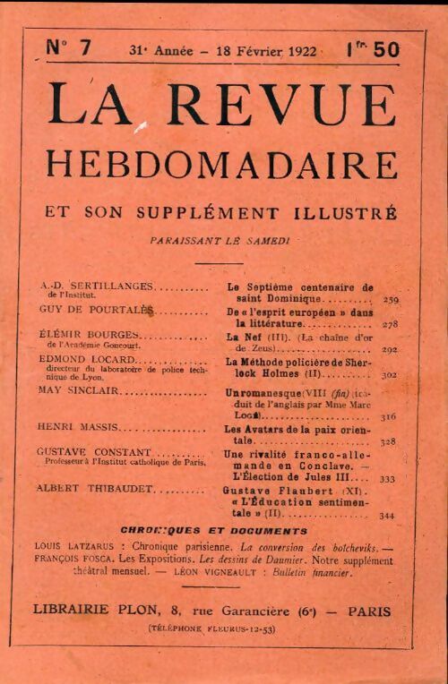 La revue hebdomadaire 31e année n°7 - Collectif - Livre