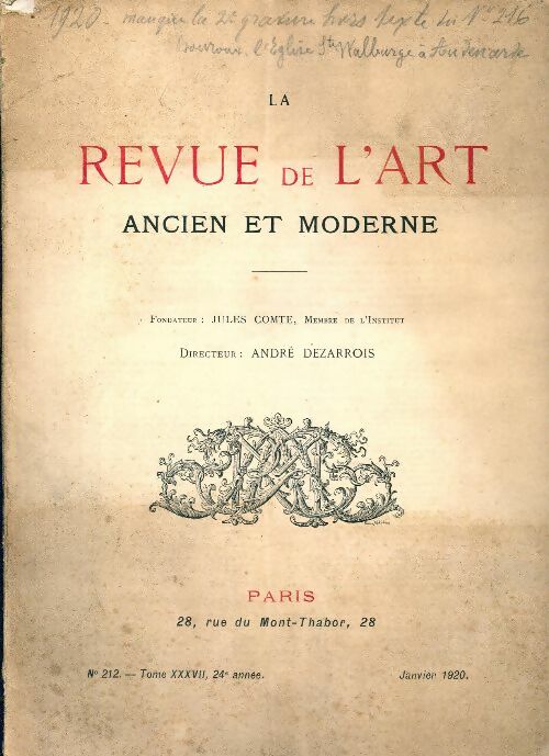 Revue de l'art ancien et moderne n°212 - Collectif - Livre