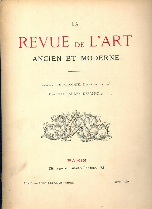 Revue de l'art ancien et moderne n°215 - Collectif - Livre