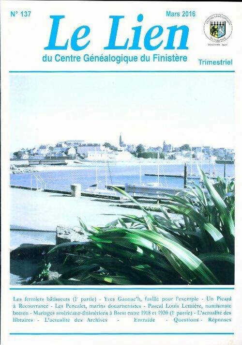 Le lien du centre généalogique Finistère n°137 - Collectif - Livre