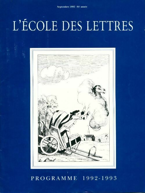 L'école des lettres 84e année - Septembre 1992 - Collectif - Livre