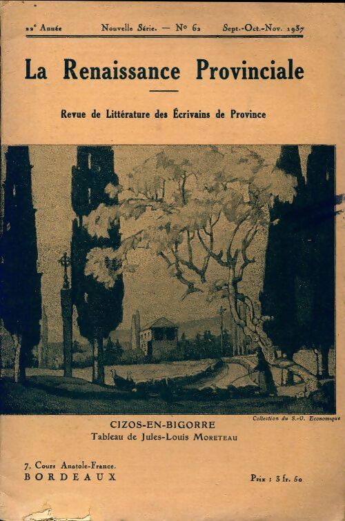 La renaissance provinciale n°62 - Collectif - Livre