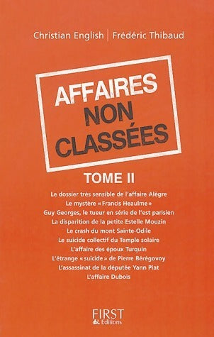 Affaires non classées Tome II - Christian English, Frédéric Thibaud - Livre