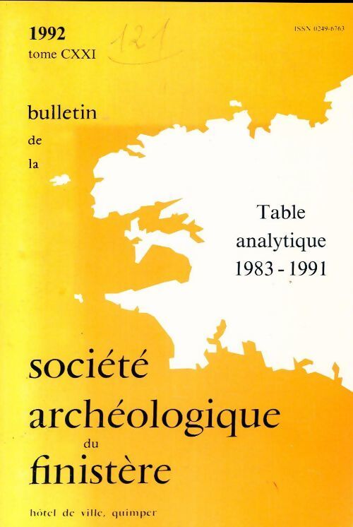 Bulletin de la société archéologique du Finistère Tome CXXI - Collectif - Livre