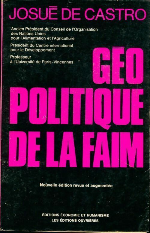 Géopolitique de la faim - Josué De Castro - Livre