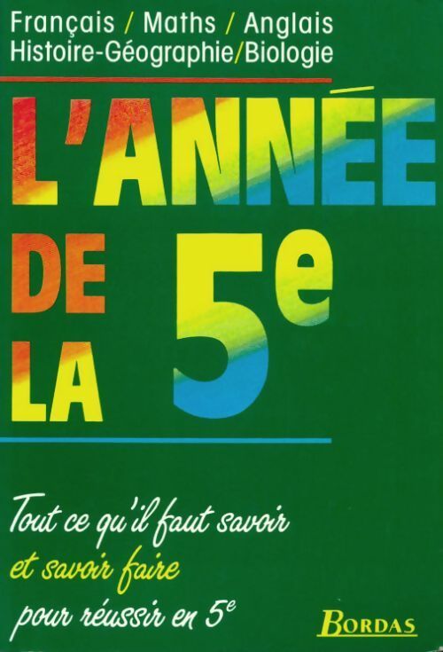 L'année de la 5e - Collectif - Livre