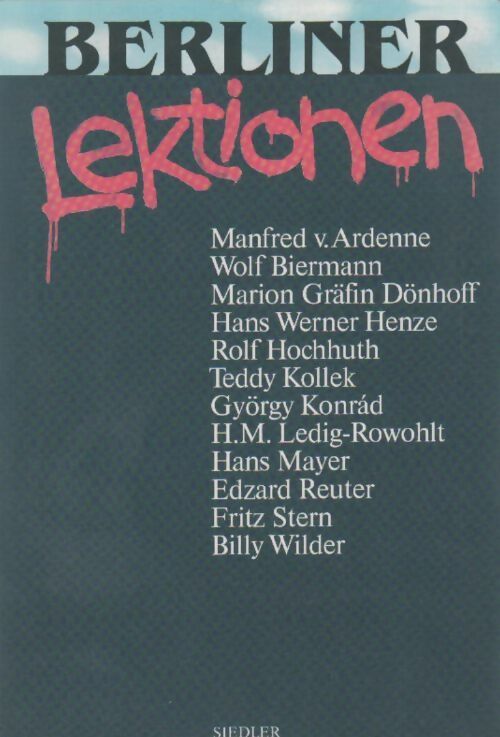 Berliner lektionen - Collectif - Livre