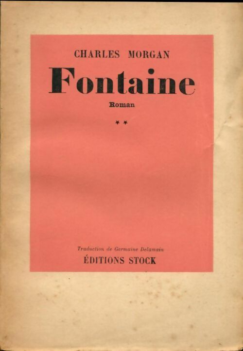 Fontaine - Charles Morgan - Livre