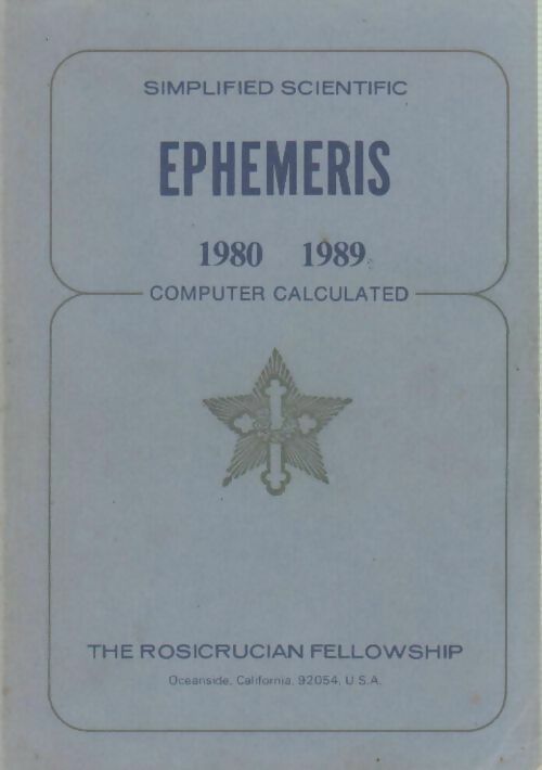 Simplified scientiic ephemeris 1980-1989. Computer calculated - Collectif - Livre