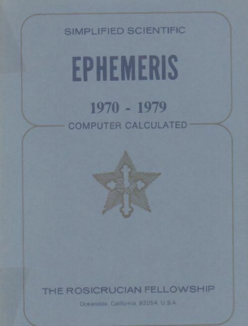 Simplified scientific ephemeris 1970-1979 - Collectif - Livre