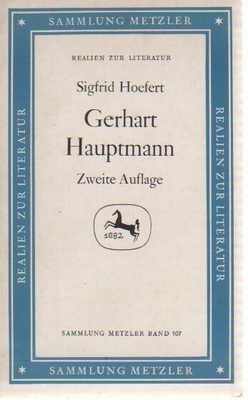 Gerhart hauptmann - Sigfrid Hoefert - Livre