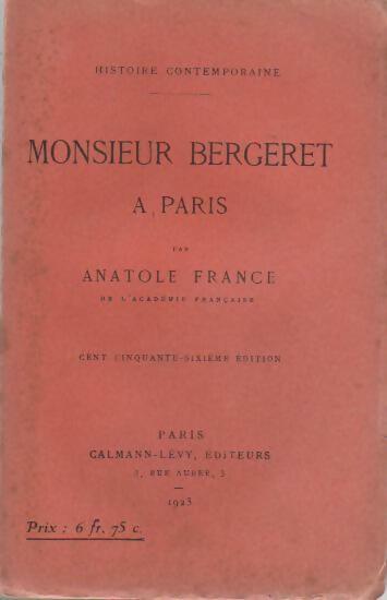 M. Bergeret à Paris - Anatole France - Livre