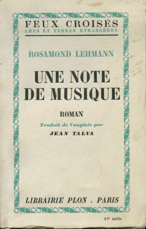 Une note de musique - Rosamond Lehmann - Livre