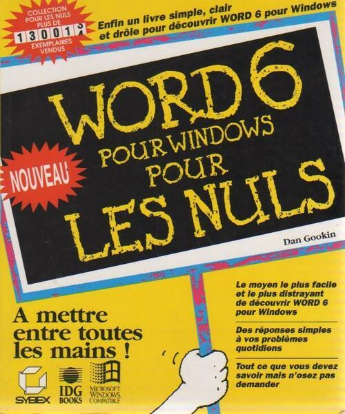 Word 6 pour windows pour les nuls - Dan Gookin - Livre