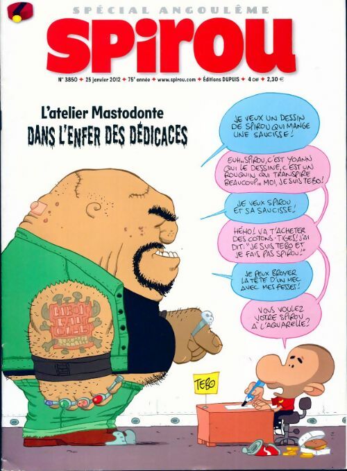 Spirou n°3850 : L'atelier Mastodonte dans l'enfer des dédicaces - Collectif - Livre