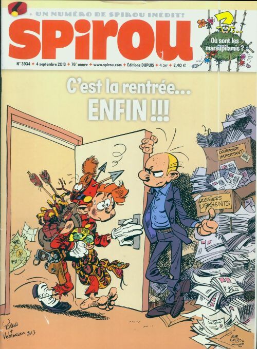 Spirou n°3934 : C'est la rentrée... ENFIN !!! - Collectif - Livre