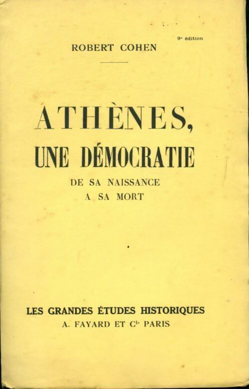Athènes, une démocratie - Robert Cohen - Livre