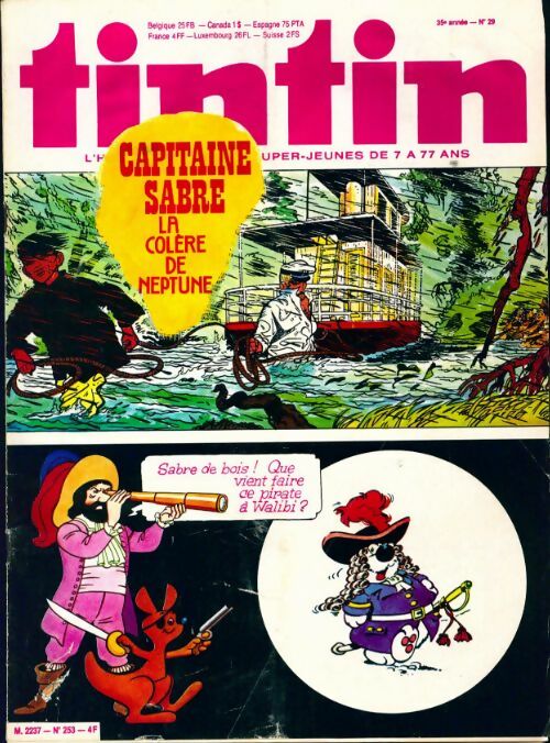 Tintin n°253 : Capitaine Sabre - Collectif - Livre