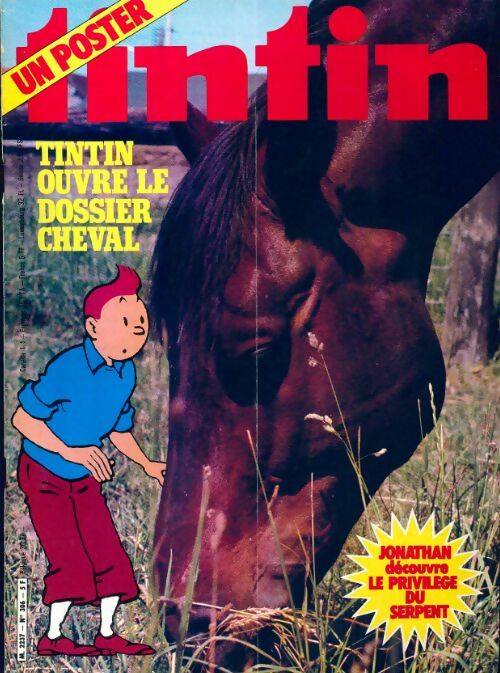 Tintin n°306 : Tintin ouvre le dossier cheval - Collectif - Livre