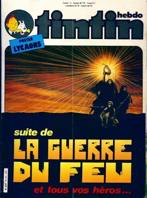 Tintin n°341 : La guerre du feu - Collectif - Livre