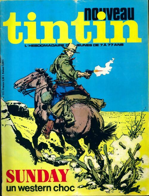 Tintin n°111 : Sunday, un western choc - Collectif - Livre