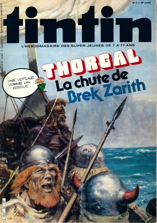 Tintin n°386 : Thorgal, la chute de Brek Zarith - Collectif - Livre