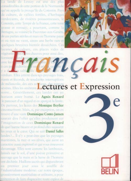 Français 3e. Lectures et expression - Collectif - Livre