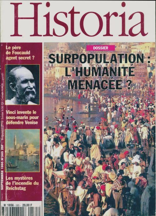 Historia n°585 : Surpopulation : l'humanité menacée ? - Collectif - Livre