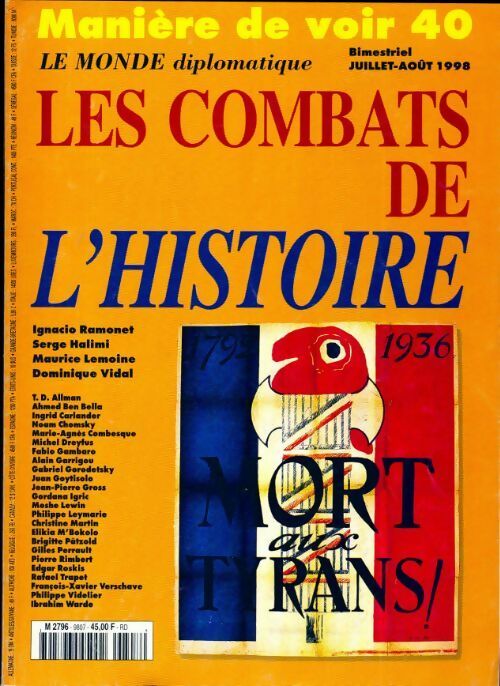 Manière de voir n°40 : Les combats de l'histoire - Collectif - Livre