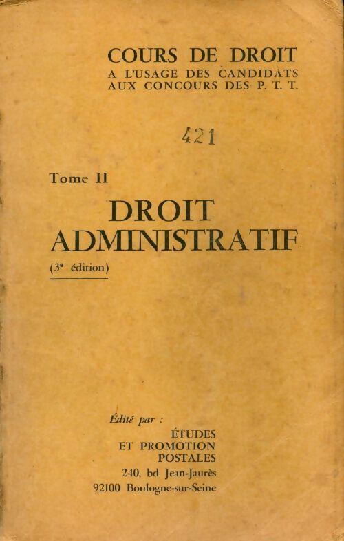 Droit administratif Tome II - Collectif - Livre