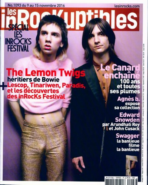 Les inRockuptibles n°1093 : The Lemon Twigs - Collectif - Livre