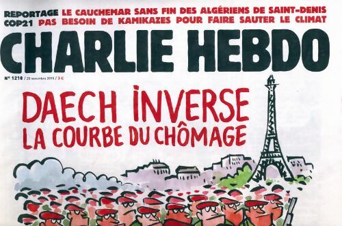 Charlie hebdo n°1218 : DAECH inverse la courbe du chômage - Collectif - Livre