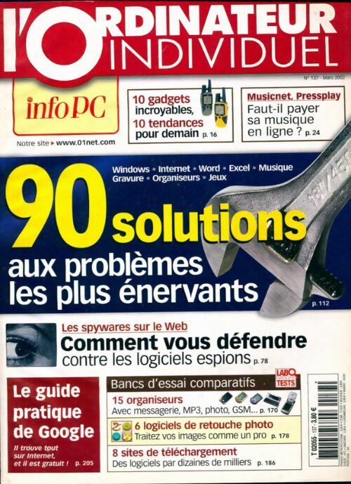 L'ordinateur individuel n°137 : 90 solutions aux problèmes les plus énervants - Collectif - Livre