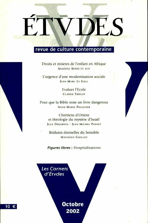 Etudes n°397-4 - Collectif - Livre