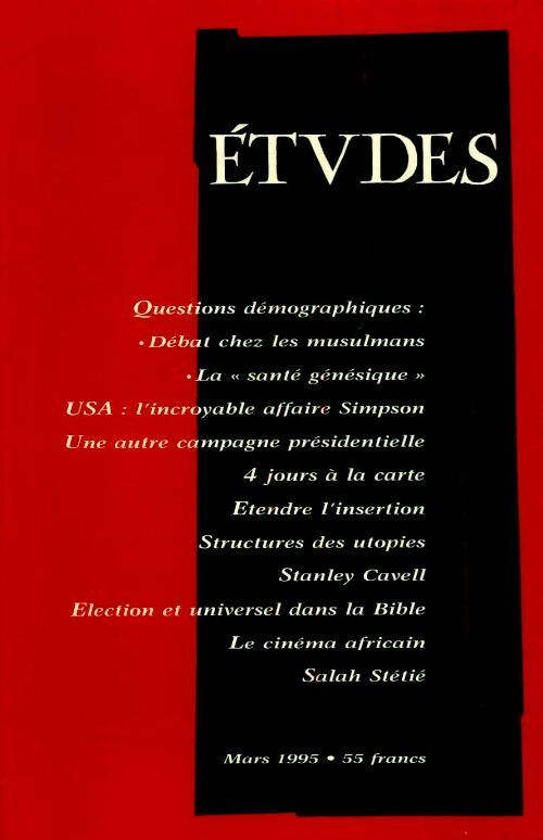 Etudes n°382-3 - Collectif - Livre