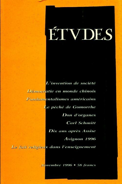 Etudes n°385-5 - Collectif - Livre