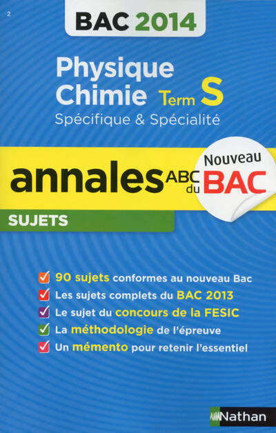 Physique-chimie Terminale S Sujets 2014 - Michel Faye - Livre