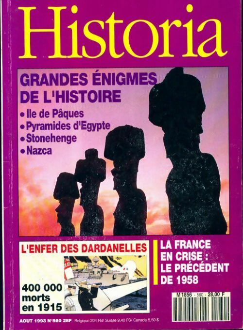 Historia n°560 : Grands énigmes de l'histoire - Collectif - Livre