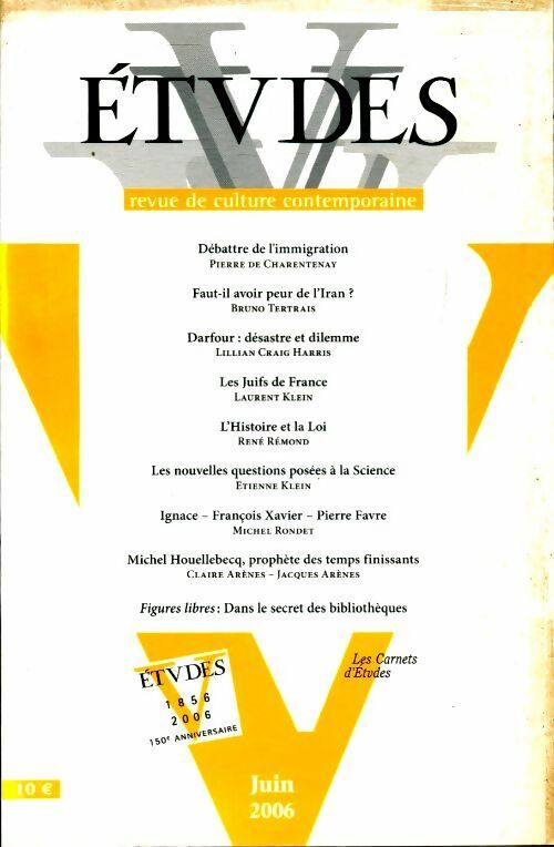 Etudes n°404-6 - Collectif - Livre