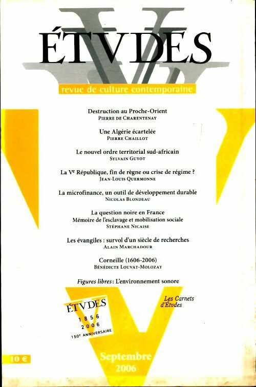 Etudes n°405-3 - Collectif - Livre