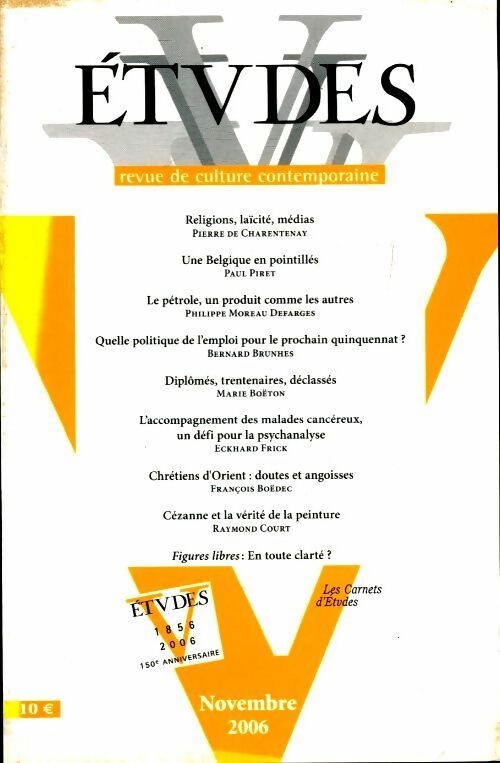 Etudes n°405-5 - Collectif - Livre