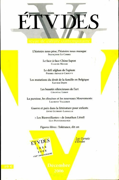 Etudes n°405-6 - Collectif - Livre