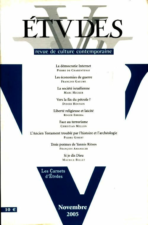 Etudes n°403-5 - Collectif - Livre