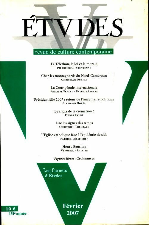 Etudes n°406-2 - Collectif - Livre