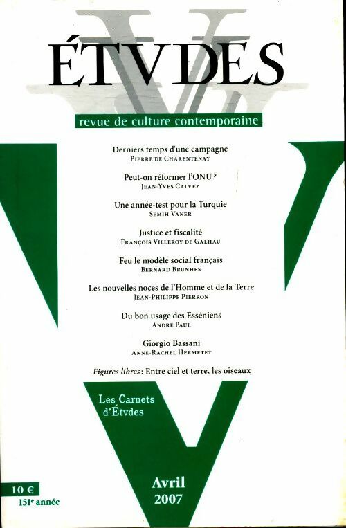 Etudes n°406-4 - Collectif - Livre
