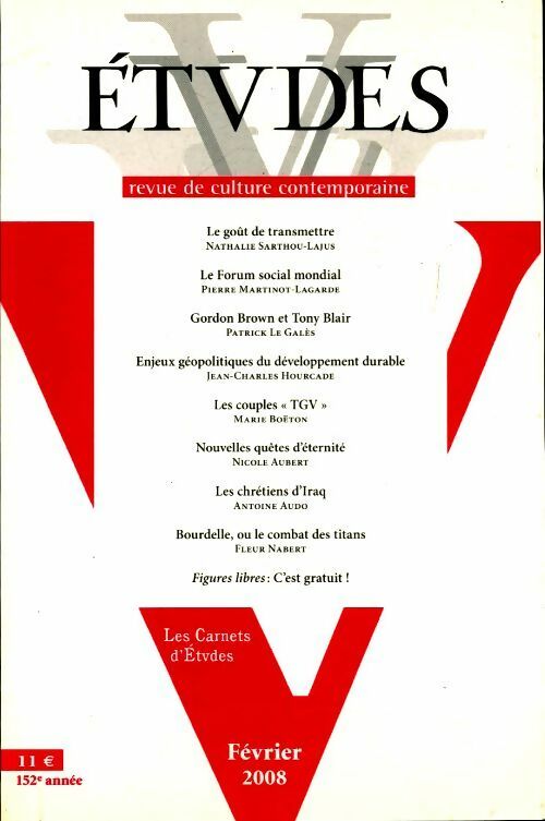Etudes n°408-2 - Collectif - Livre