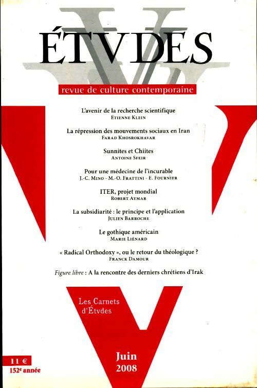 Etudes n°408-6 - Collectif - Livre