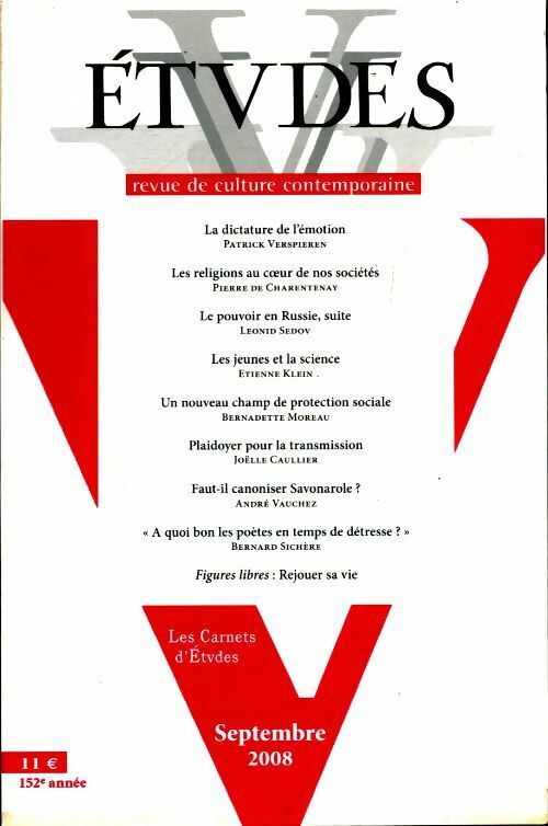 Etudes n°409-3 - Collectif - Livre