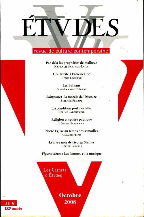Etudes n°409-4 - Collectif - Livre